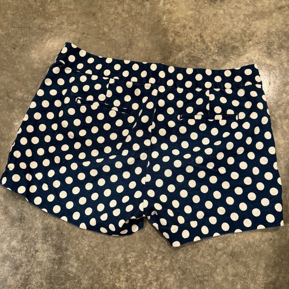 J. CREW | Indigo Polka Dot Linen Cotton Shorts Navy - Picture 3 of 6